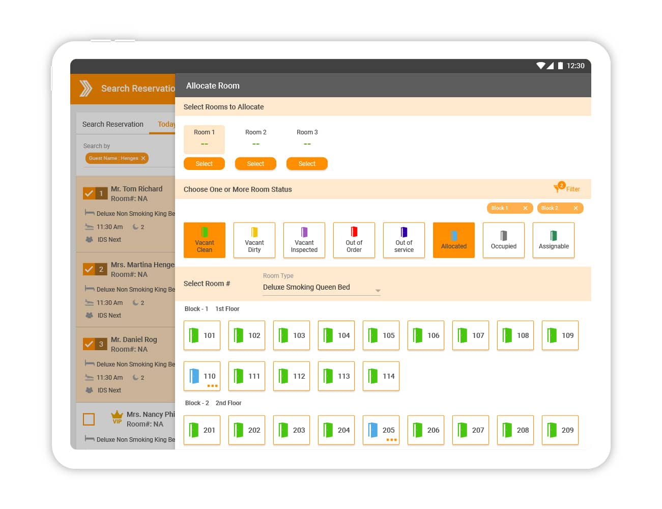 Allocate rooms effectively